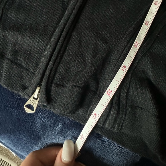 Ed Hardy Graphic Knit Zip Up Sweater Top - Picture 5 of 8